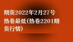 期货2022年2月27号热卷最低(热卷2201期货行情)