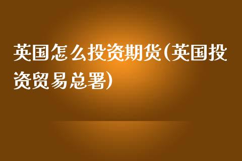 英国怎么投资期货(英国投资贸易总署)_https://gjqh.wpmee.com_期货新闻_第1张