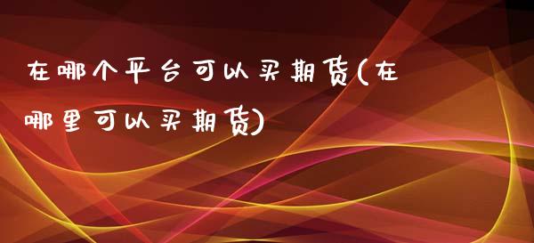 在哪个平台可以买期货(在哪里可以买期货)_https://gjqh.wpmee.com_期货开户_第1张