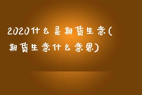 2020什么是期货生意(期货生意什么意思)_https://gjqh.wpmee.com_期货平台_第1张