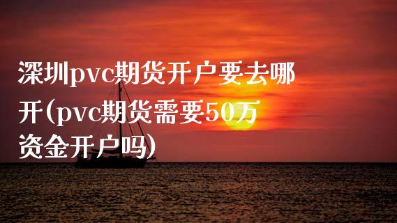 深圳pvc期货开户要去哪开(pvc期货需要50万资金开户吗)_https://gjqh.wpmee.com_期货百科_第1张