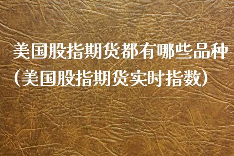 美国股指期货都有哪些品种(美国股指期货实时指数)_https://gjqh.wpmee.com_期货新闻_第1张