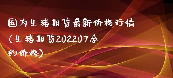 国内生猪期货最新价格行情(生猪期货202207合约价格)_https://gjqh.wpmee.com_国际期货_第1张