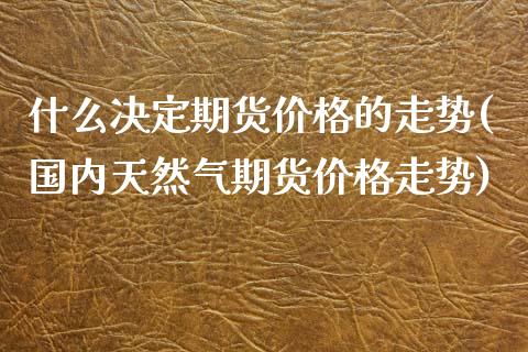 什么决定期货价格的走势(国内天然气期货价格走势)_https://gjqh.wpmee.com_期货百科_第1张