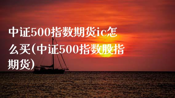 中证500指数期货ic怎么买(中证500指数股指期货)_https://gjqh.wpmee.com_期货新闻_第1张