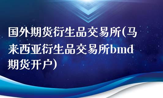 国外期货衍生品交易所(马来西亚衍生品交易所bmd期货开户)_https://gjqh.wpmee.com_期货百科_第1张