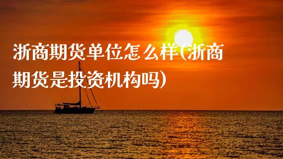 浙商期货单位怎么样(浙商期货是投资机构吗)_https://gjqh.wpmee.com_期货平台_第1张