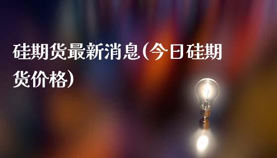 硅期货最新消息(今日硅期货价格)_https://gjqh.wpmee.com_期货开户_第1张