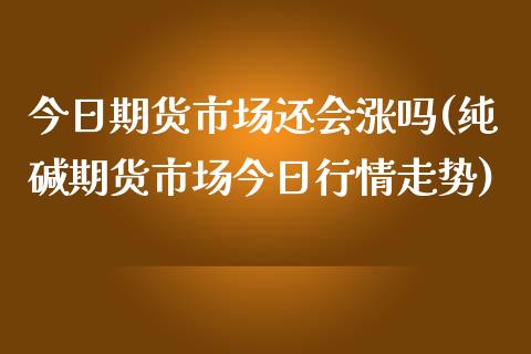 今日期货市场还会涨吗(纯碱期货市场今日行情走势)_https://gjqh.wpmee.com_期货新闻_第1张