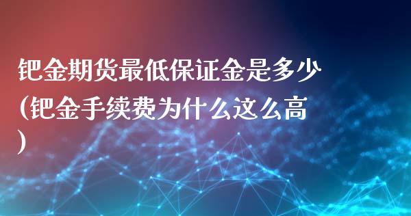 钯金期货最低保证金是多少(钯金手续费为什么这么高)_https://gjqh.wpmee.com_期货平台_第1张