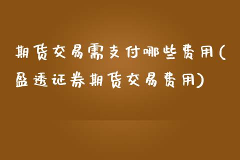 期货交易需支付哪些费用(盈透证券期货交易费用)_https://gjqh.wpmee.com_国际期货_第1张