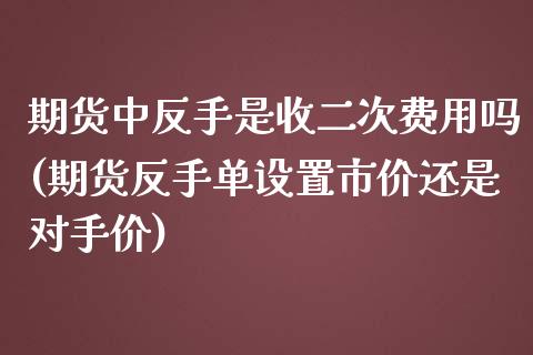 期货中反手是收二次费用吗(期货反手单设置市价还是对手价)_https://gjqh.wpmee.com_国际期货_第1张