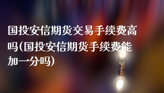 国投安信期货交易手续费高吗(国投安信期货手续费能加一分吗)_https://gjqh.wpmee.com_期货百科_第1张