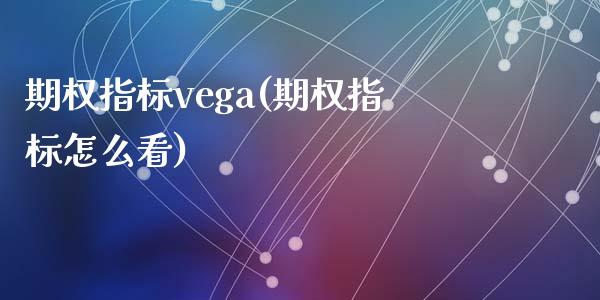 期权指标vega(期权指标怎么看)_https://gjqh.wpmee.com_期货平台_第1张