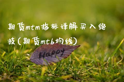 期货mtm指标详解买入绝技(期货mtb均线)_https://gjqh.wpmee.com_期货新闻_第1张