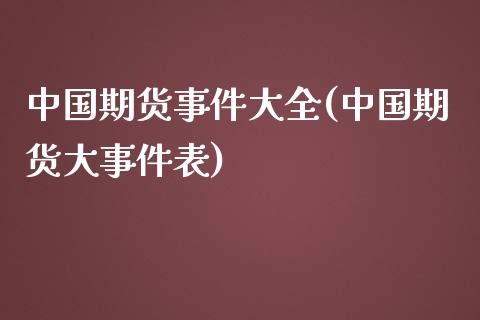 中国期货事件大全(中国期货大事件表)_https://gjqh.wpmee.com_期货开户_第1张