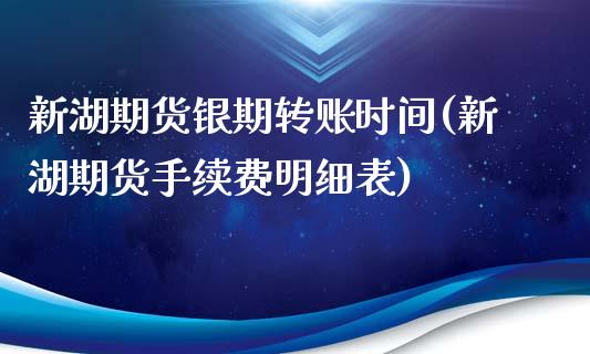 新湖期货银期转账时间(新湖期货手续费明细表)_https://gjqh.wpmee.com_期货平台_第1张