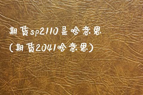 期货sp2110是啥意思(期货2041啥意思)_https://gjqh.wpmee.com_期货新闻_第1张