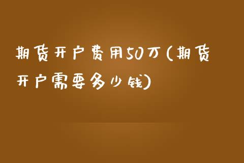 期货开户费用50万(期货开户需要多少钱)_https://gjqh.wpmee.com_期货开户_第1张