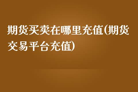 期货买卖在哪里充值(期货交易平台充值)_https://gjqh.wpmee.com_期货平台_第1张