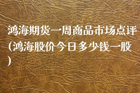 鸿海期货一周商品市场点评(鸿海股价今日多少钱一股)_https://gjqh.wpmee.com_期货新闻_第1张