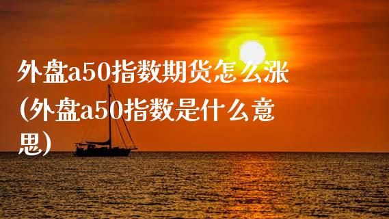 外盘a50指数期货怎么涨(外盘a50指数是什么意思)_https://gjqh.wpmee.com_期货开户_第1张