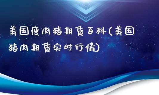 美国瘦肉猪期货百科(美国猪肉期货实时行情)_https://gjqh.wpmee.com_期货平台_第1张