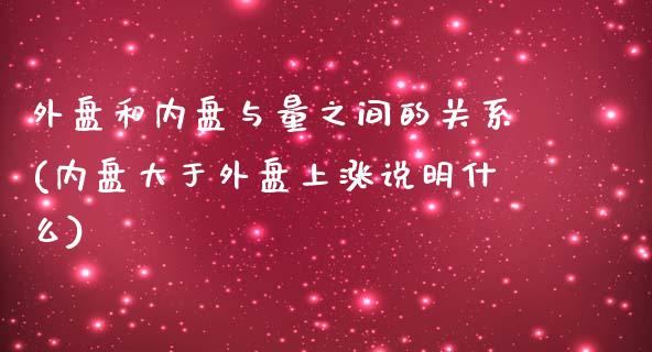 外盘和内盘与量之间的关系(内盘大于外盘上涨说明什么)_https://gjqh.wpmee.com_期货新闻_第1张