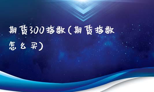 期货300指数(期货指数怎么买)_https://gjqh.wpmee.com_期货新闻_第1张