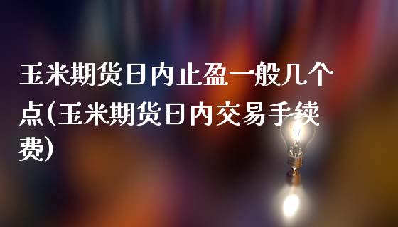 玉米期货日内止盈一般几个点(玉米期货日内交易手续费)_https://gjqh.wpmee.com_期货开户_第1张