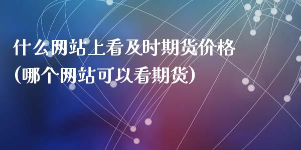 什么网站上看及时期货价格(哪个网站可以看期货)_https://gjqh.wpmee.com_国际期货_第1张