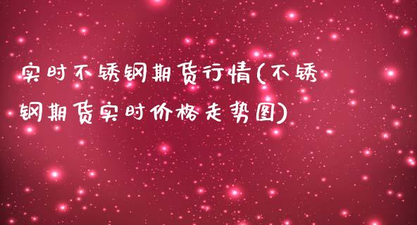 实时不锈钢期货行情(不锈钢期货实时价格走势图)_https://gjqh.wpmee.com_国际期货_第1张