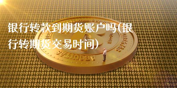 银行转款到期货账户吗(银行转期货交易时间)_https://gjqh.wpmee.com_期货新闻_第1张