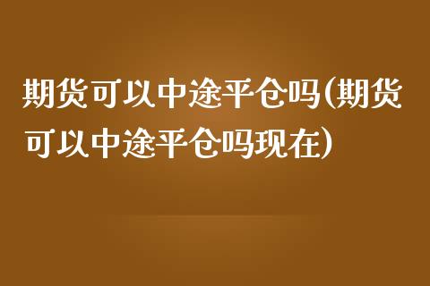 期货可以中途平仓吗(期货可以中途平仓吗现在)_https://gjqh.wpmee.com_期货百科_第1张