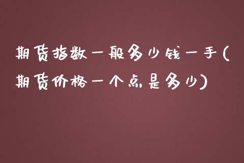 期货指数一般多少钱一手(期货价格一个点是多少)_https://gjqh.wpmee.com_期货开户_第1张