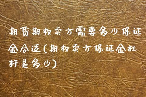 期货期权卖方需要多少保证金合适(期权卖方保证金杠杆是多少)_https://gjqh.wpmee.com_期货新闻_第1张