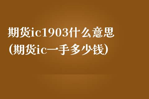 期货ic1903什么意思(期货ic一手多少钱)_https://gjqh.wpmee.com_期货百科_第1张