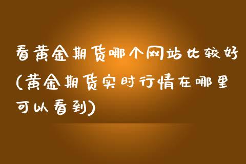 看黄金期货哪个网站比较好(黄金期货实时行情在哪里可以看到)_https://gjqh.wpmee.com_期货新闻_第1张