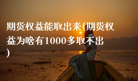 期货权益能取出来(期货权益为啥有1000多取不出)_https://gjqh.wpmee.com_国际期货_第1张