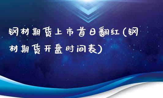 钢材期货上市首日翻红(钢材期货开盘时间表)_https://gjqh.wpmee.com_期货开户_第1张