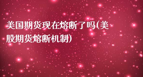 美国期货现在熔断了吗(美股期货熔断机制)_https://gjqh.wpmee.com_期货百科_第1张