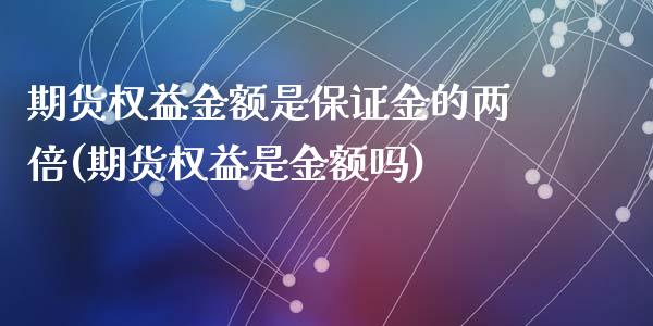 期货权益金额是保证金的两倍(期货权益是金额吗)_https://gjqh.wpmee.com_期货开户_第1张