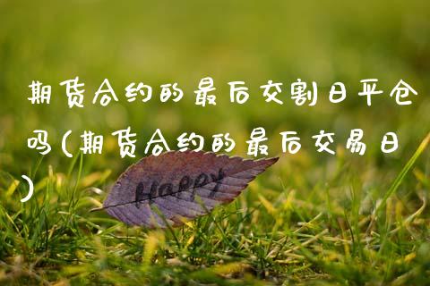 期货合约的最后交割日平仓吗(期货合约的最后交易日)_https://gjqh.wpmee.com_期货开户_第1张