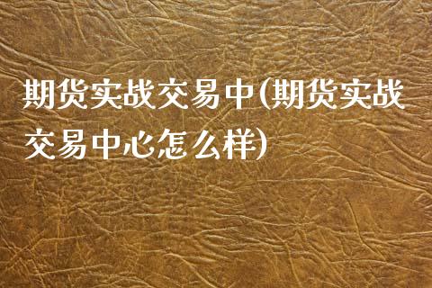 期货实战交易中(期货实战交易中心怎么样)_https://gjqh.wpmee.com_期货百科_第1张