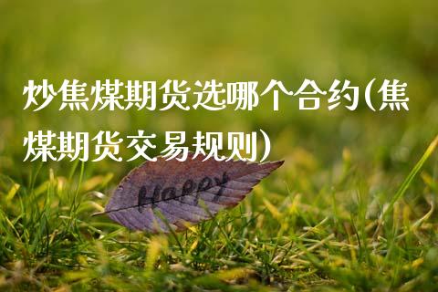 炒焦煤期货选哪个合约(焦煤期货交易规则)_https://gjqh.wpmee.com_期货平台_第1张