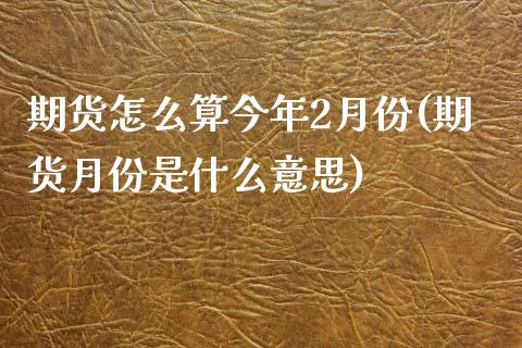 期货怎么算今年2月份(期货月份是什么意思)_https://gjqh.wpmee.com_期货平台_第1张