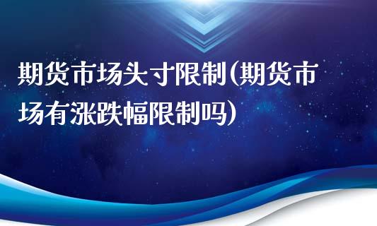 期货市场头寸限制(期货市场有涨跌幅限制吗)_https://gjqh.wpmee.com_期货百科_第1张