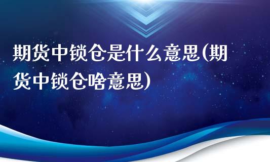 期货中锁仓是什么意思(期货中锁仓啥意思)_https://gjqh.wpmee.com_期货新闻_第1张