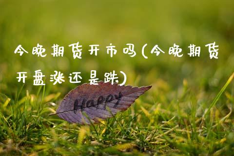 今晚期货开市吗(今晚期货开盘涨还是跌)_https://gjqh.wpmee.com_国际期货_第1张