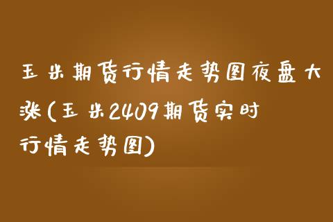 玉米期货行情走势图夜盘大涨(玉米2409期货实时行情走势图)_https://gjqh.wpmee.com_期货百科_第1张